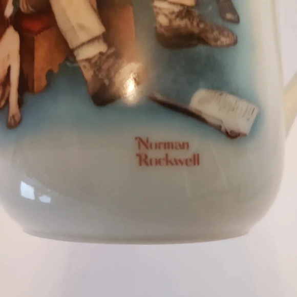 Vintage Norman Rockwell set of  2 Coffee Cups. - Picture 7 of 12